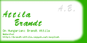attila brandt business card